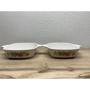 Vtg Corning Ware Spice Of Life Set Of 2 Casserole Dishes P-41-B 1 3/4 Cup No Lid